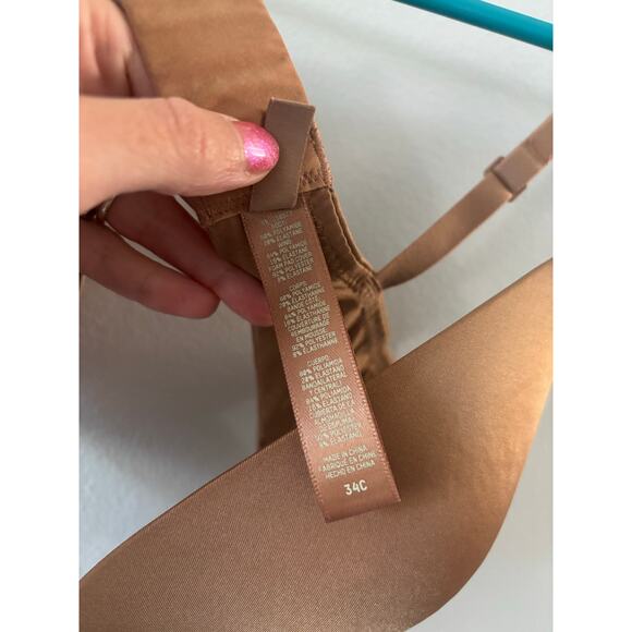 Skims Womens Wireless Form T-shirt Demi Bra Size 34C Nude Sienna - Picture 4 of 6